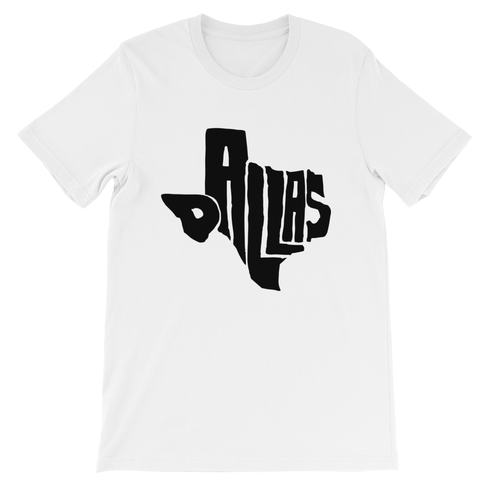 Dallas Texas Black Print T-Shirt