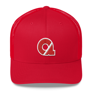 Trucker Cap - Red CA Logo w/White Trim