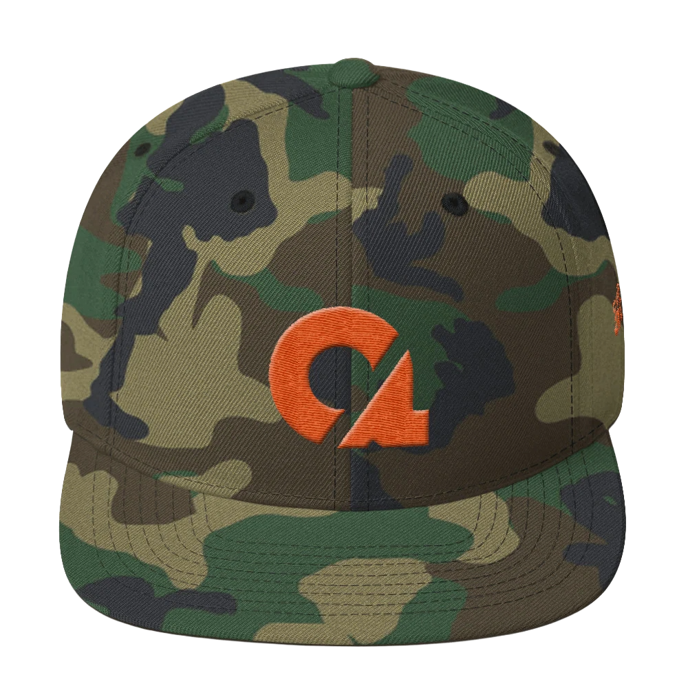 Culture Ace Orange Logo/Camo Snapback Hat