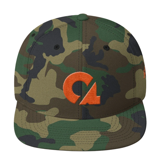 Culture Ace Orange Logo/Camo Snapback Hat