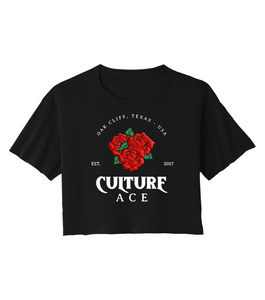 Culture Ace Roses  Cropped T-Shirt