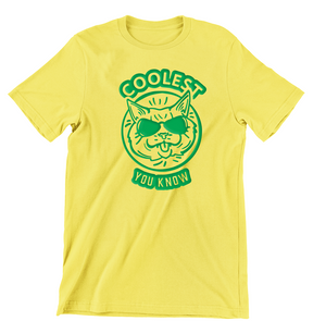 Coolest Cat T-Shirt (Yellow/Green)