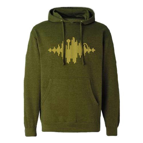 Dallas Music Hoodie - Metallic Gold Graphic