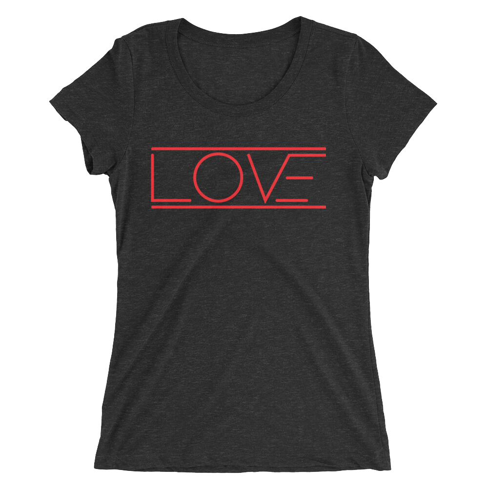 Love Ladies' Red Print Short Sleeve T-Shirt