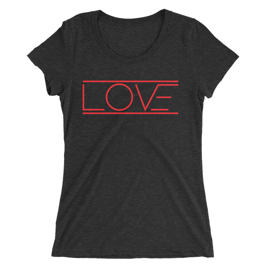 Love Ladies' Red Print Short Sleeve T-Shirt