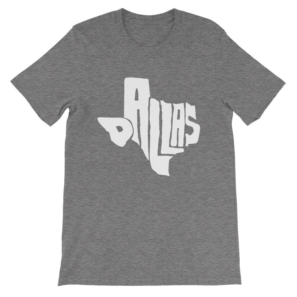 Dallas Texas White Print T-Shirt