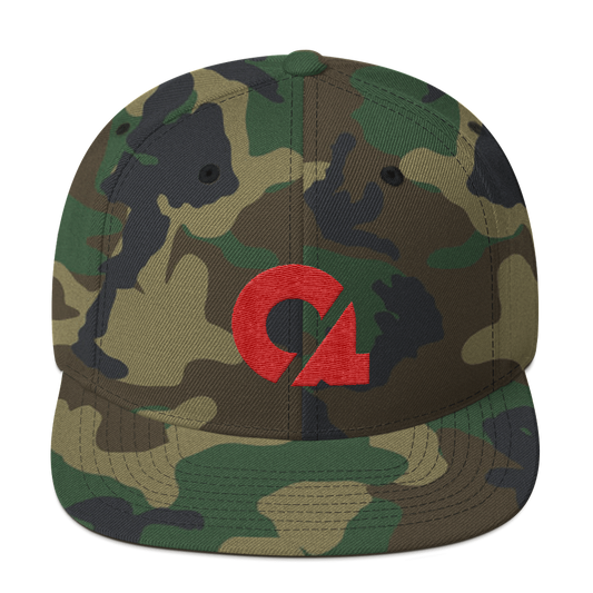 Culture Ace Red Logo/Camo Snapback Hat