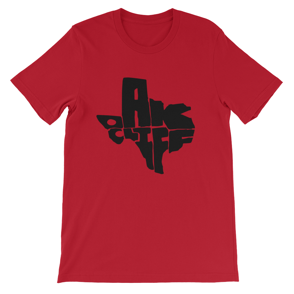 Oak Cliff Texas Black Print T-Shirt