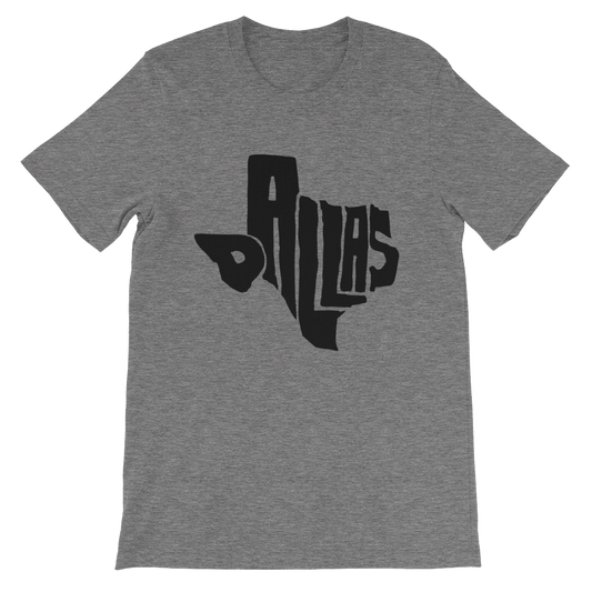 Dallas Texas Black Print T-Shirt