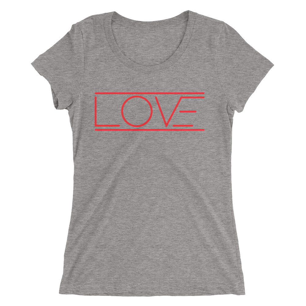 Love Ladies' Red Print Short Sleeve T-Shirt