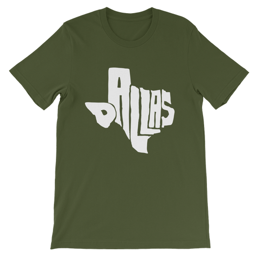 Dallas Texas White Print T-Shirt