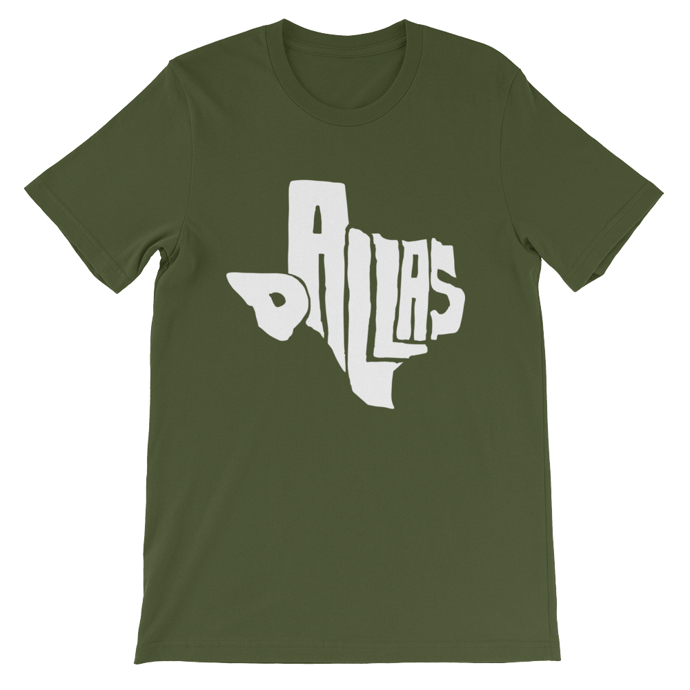 Dallas Texas White Print T-Shirt