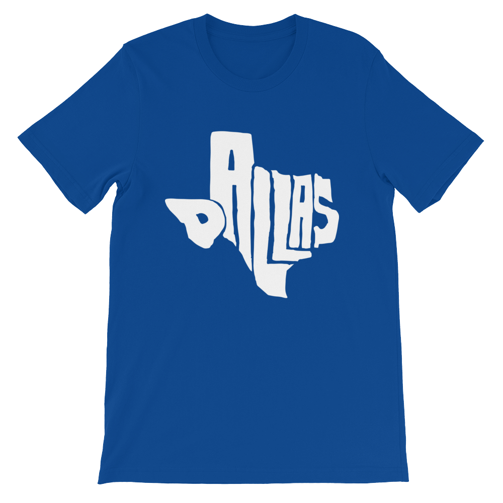 Dallas Texas White Print T-Shirt